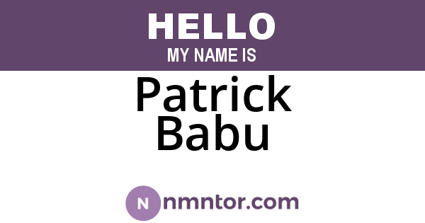Patrick Babu