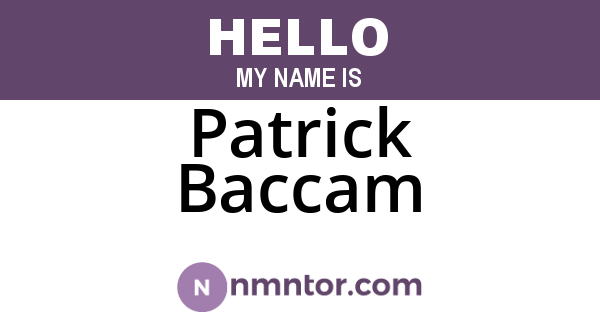 Patrick Baccam
