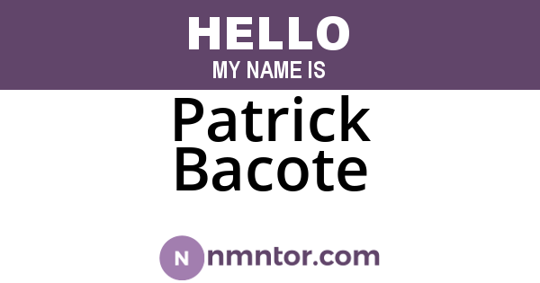 Patrick Bacote