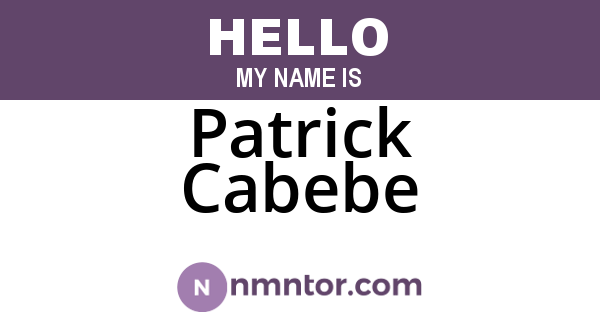 Patrick Cabebe