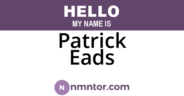 Patrick Eads