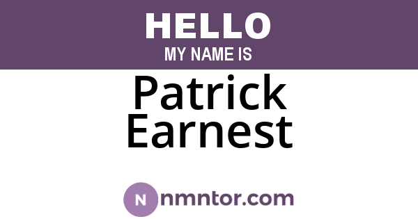 Patrick Earnest