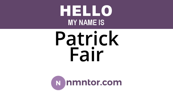 Patrick Fair