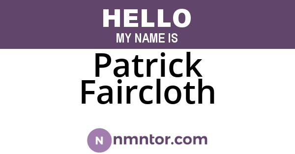 Patrick Faircloth