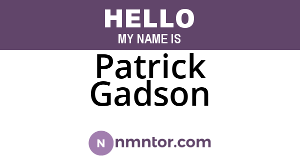 Patrick Gadson
