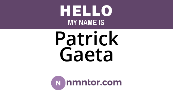 Patrick Gaeta