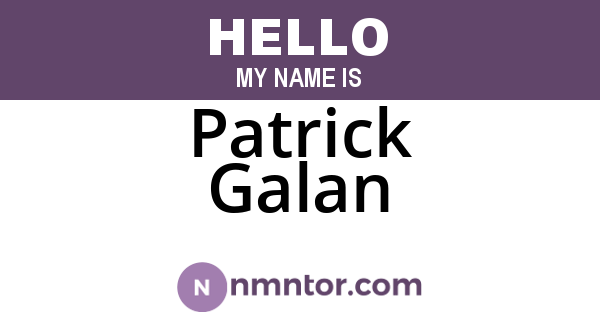 Patrick Galan