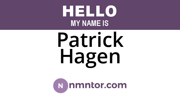 Patrick Hagen