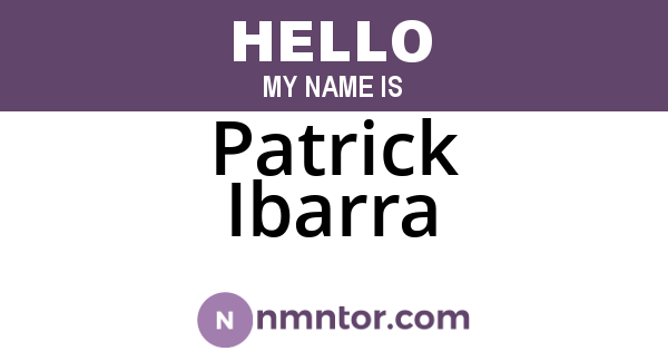 Patrick Ibarra