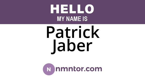 Patrick Jaber