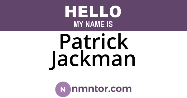 Patrick Jackman
