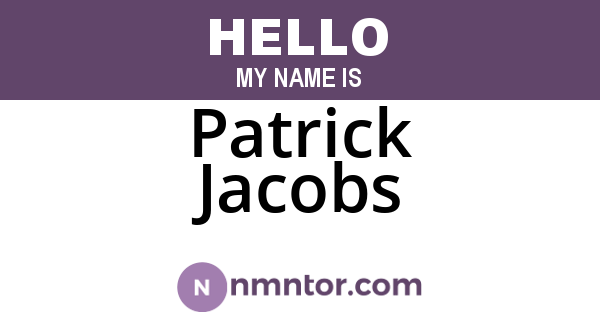 Patrick Jacobs