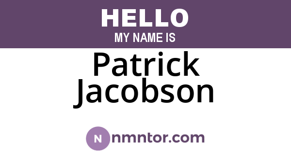 Patrick Jacobson