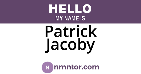 Patrick Jacoby
