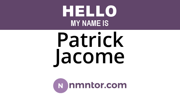 Patrick Jacome
