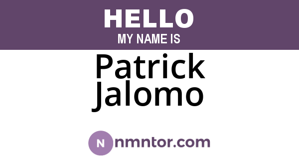 Patrick Jalomo