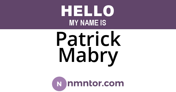 Patrick Mabry