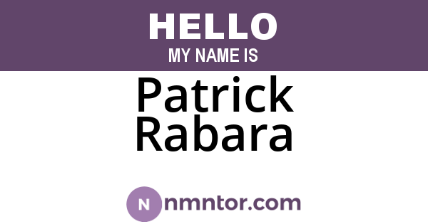 Patrick Rabara