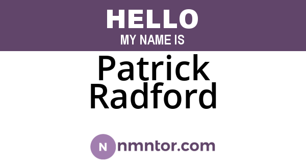 Patrick Radford