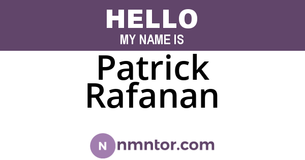 Patrick Rafanan