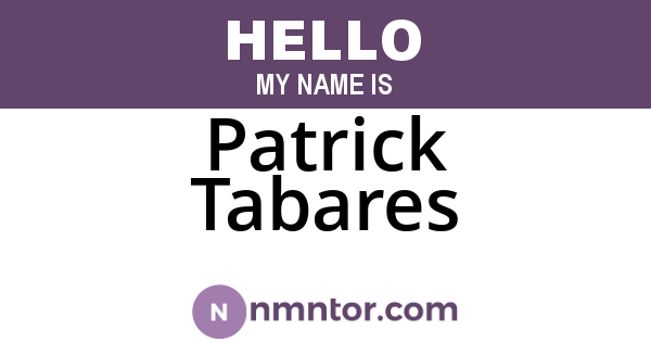 Patrick Tabares