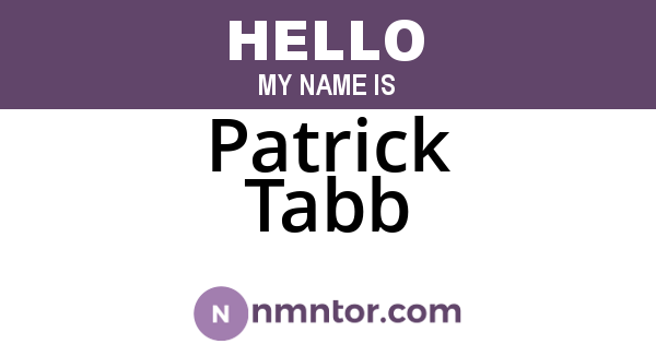 Patrick Tabb