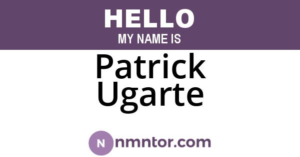 Patrick Ugarte
