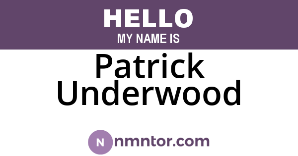 Patrick Underwood