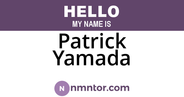 Patrick Yamada