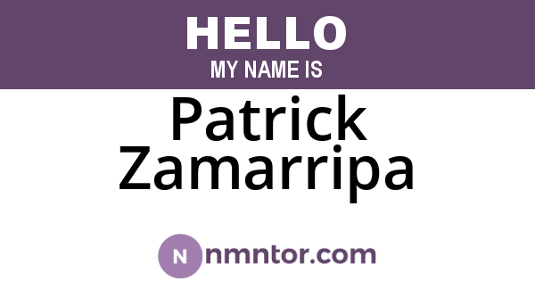 Patrick Zamarripa
