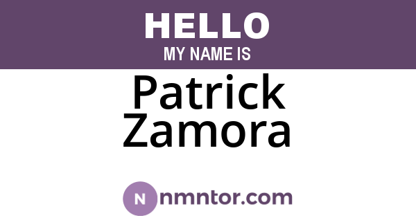 Patrick Zamora