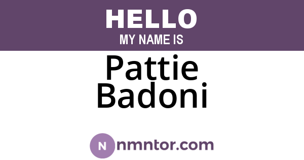 Pattie Badoni