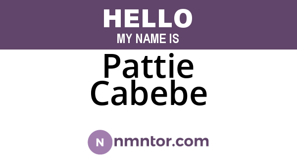 Pattie Cabebe