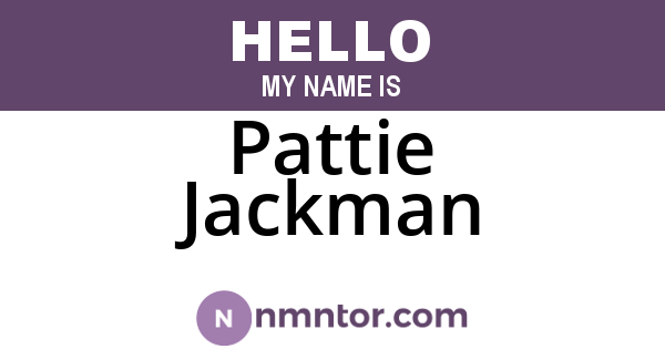 Pattie Jackman