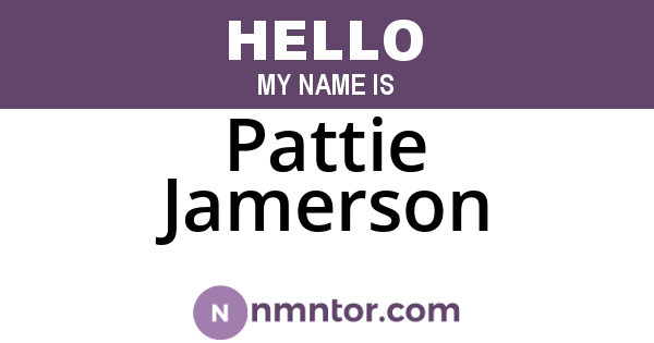 Pattie Jamerson