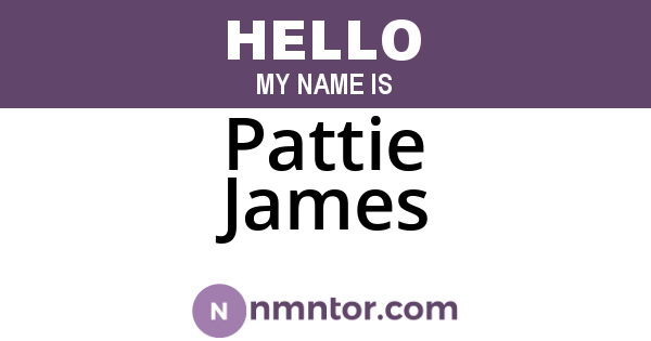 Pattie James