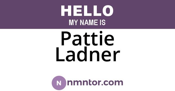 Pattie Ladner