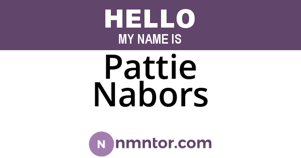 Pattie Nabors