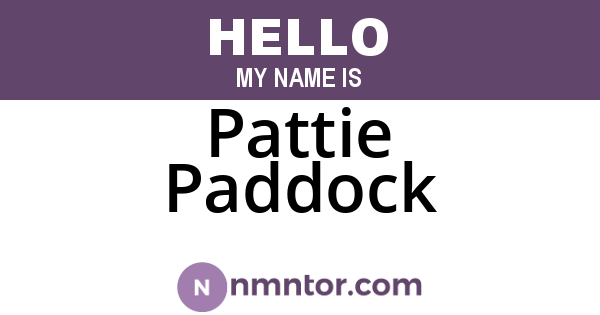 Pattie Paddock