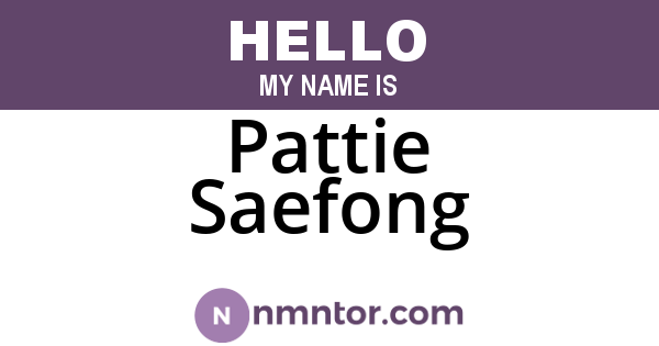 Pattie Saefong