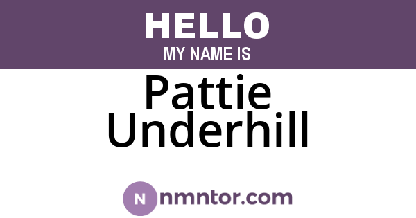 Pattie Underhill