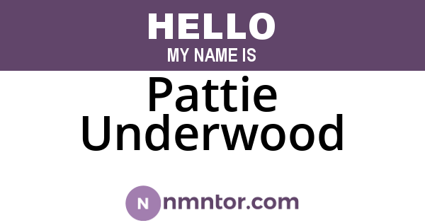 Pattie Underwood