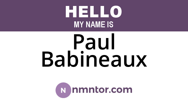 Paul Babineaux