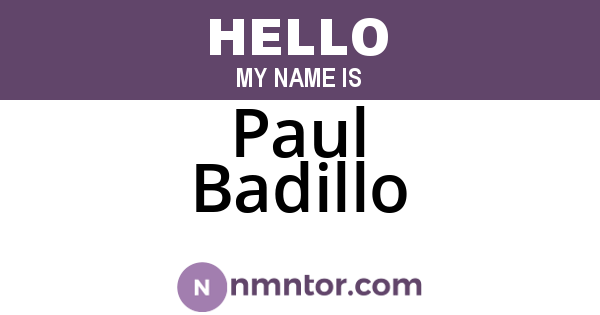 Paul Badillo