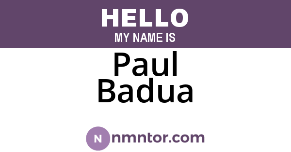 Paul Badua