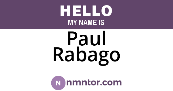 Paul Rabago