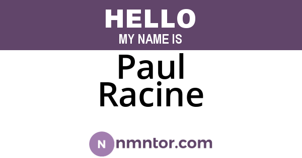 Paul Racine