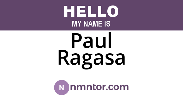 Paul Ragasa