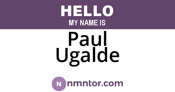 Paul Ugalde