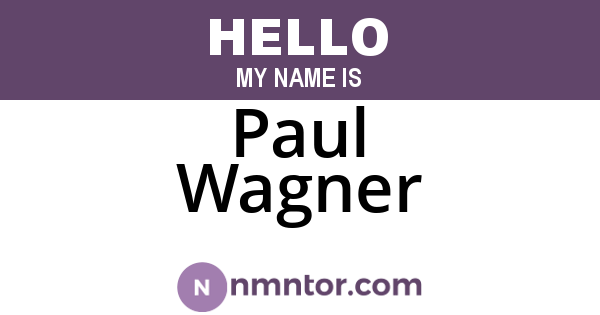 Paul Wagner